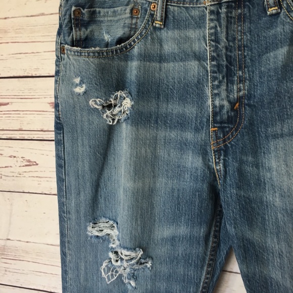 Levi 514 Mens Slim Straight Blue Jeans 34x30 - Picture 6 of 8